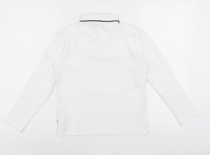 Boys UK Size 10 Years Boss White Basic Polo
