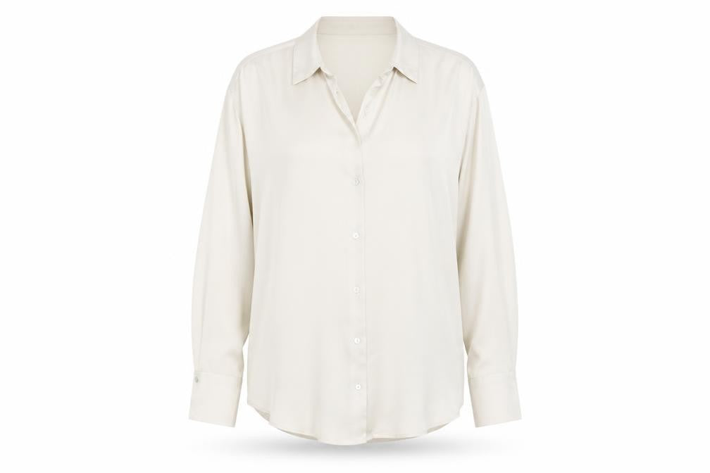 Womens UK Size S Zara Ivory Basic Button-Up
