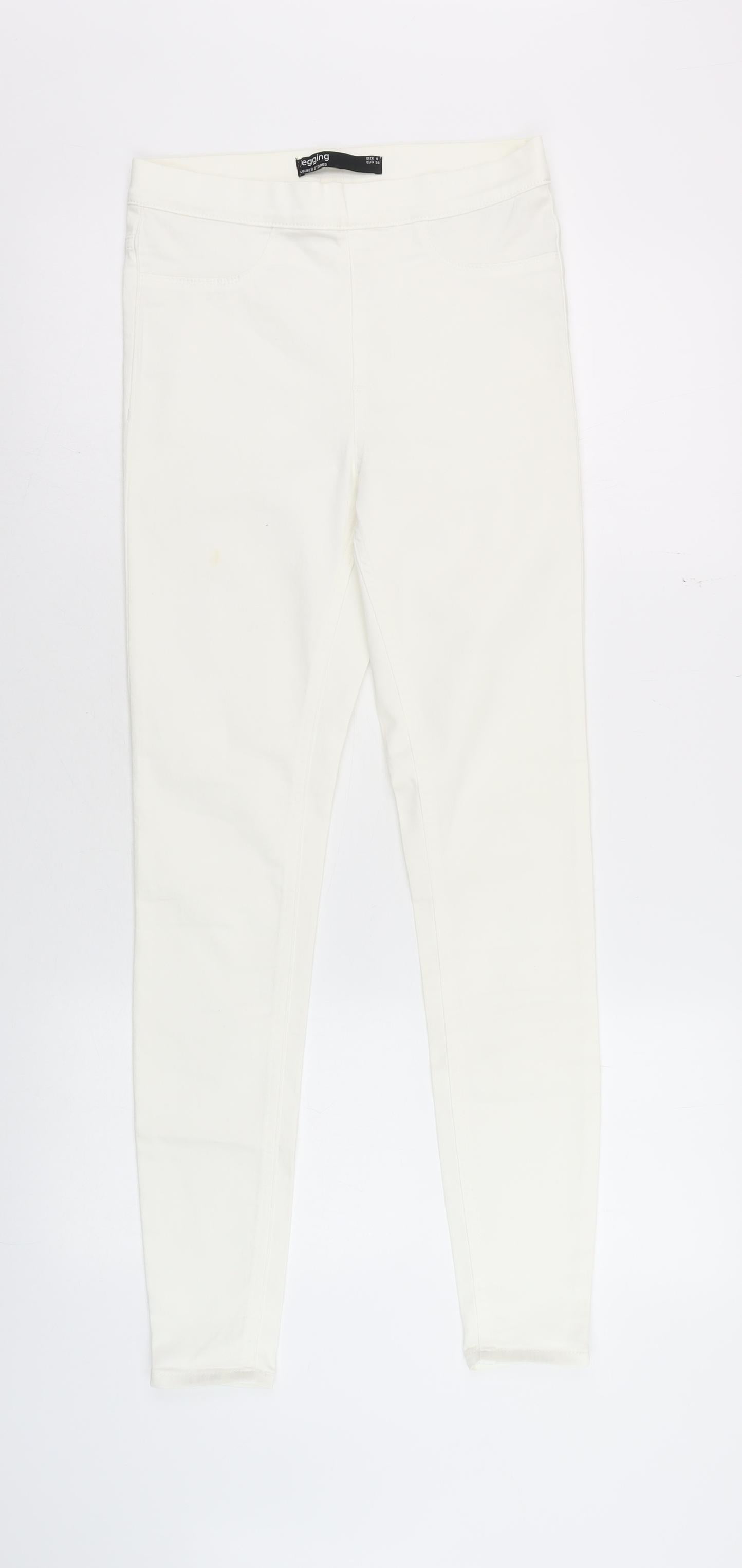 Womens UK Size 8 Dunnes Stores Slim Fit Jegging Ivory Jeans