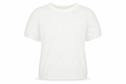 Womens UK Size S Divided White Basic T-Shirt