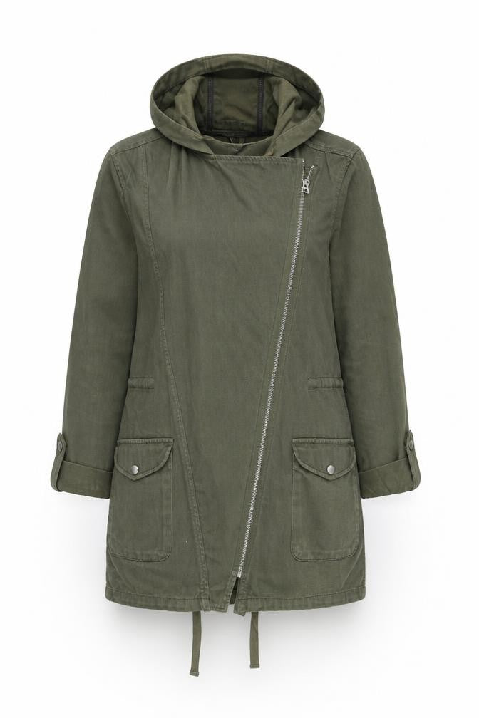 Womens UK Size 8 Topshop Green Parka Coat