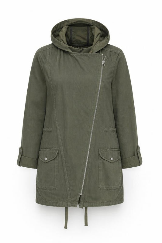 Womens UK Size 8 Topshop Green Parka Coat