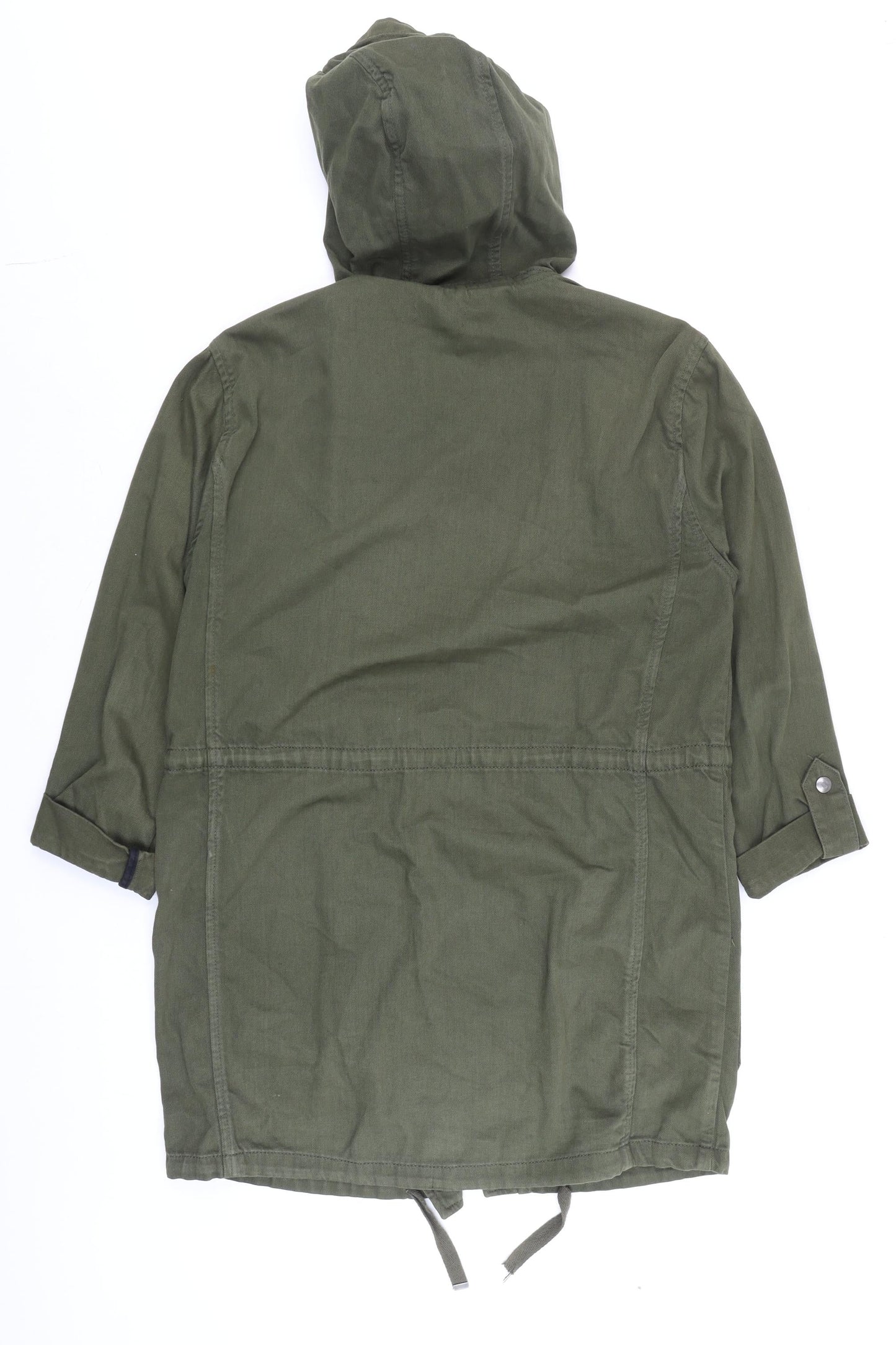 Womens UK Size 8 Topshop Green Parka Coat