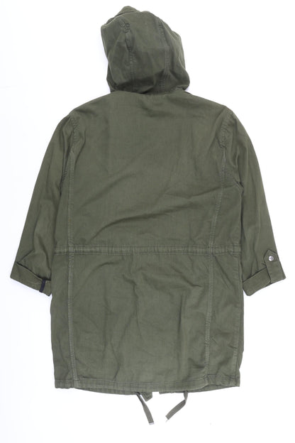 Womens UK Size 8 Topshop Green Parka Coat