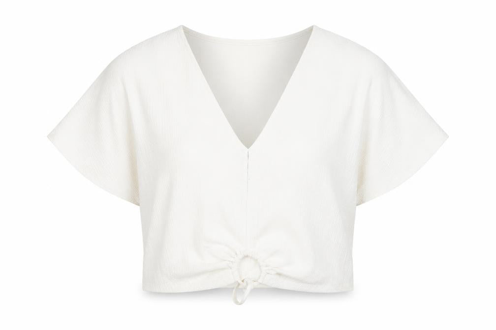 Womens UK Size 8 Zara White Cropped Blouse