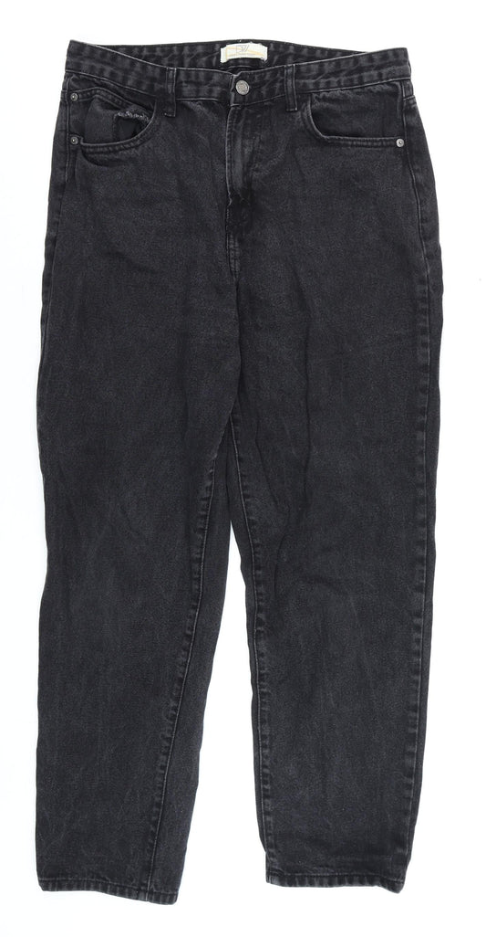 Womens UK Size 14 Don't Think Twice Regular Fit Mom Black Jeans