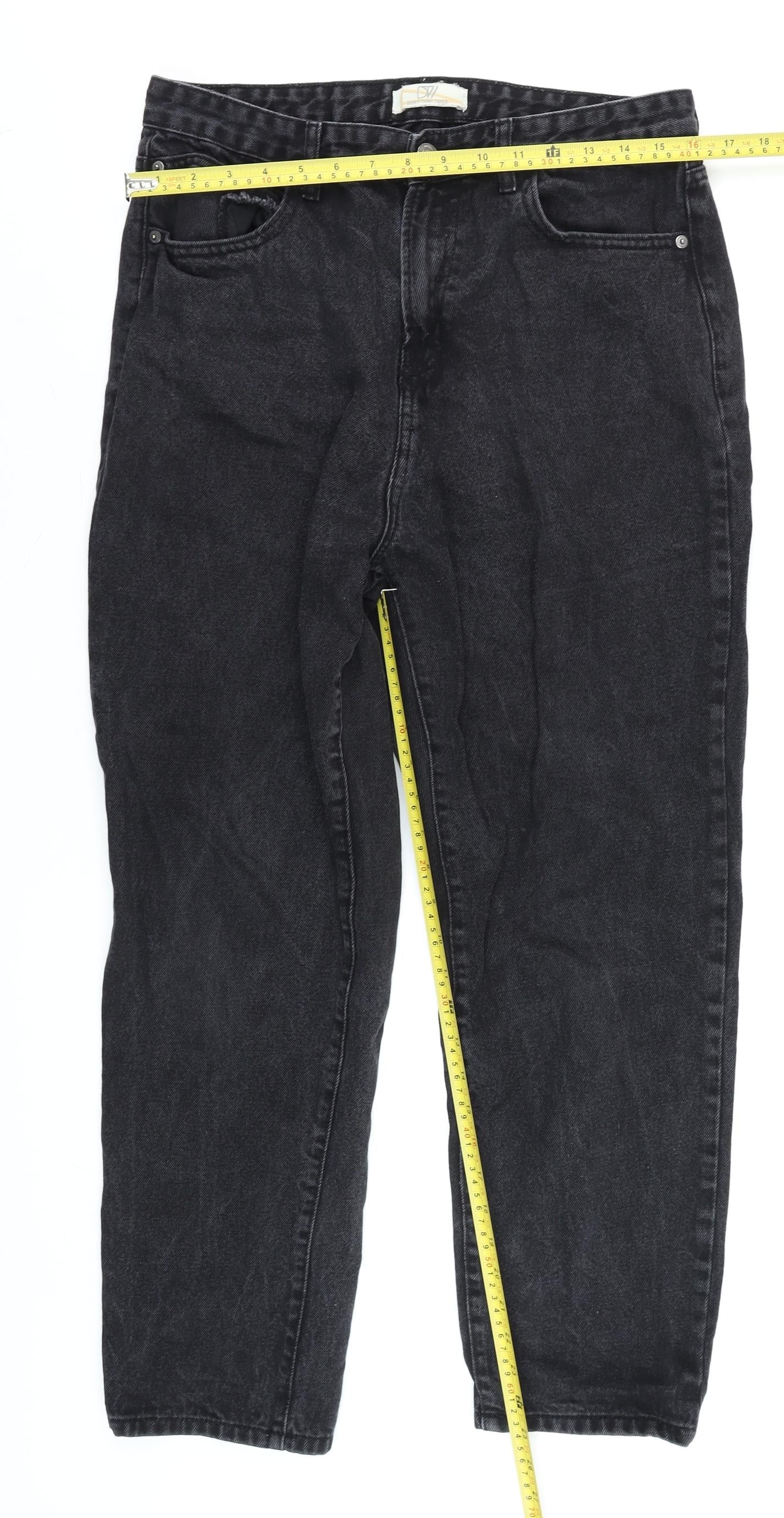 Womens UK Size 14 Don't Think Twice Regular Fit Mom Black Jeans