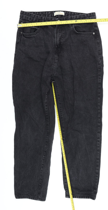 Womens UK Size 14 Don't Think Twice Regular Fit Mom Black Jeans