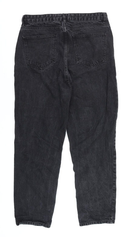 Womens UK Size 14 Don't Think Twice Regular Fit Mom Black Jeans