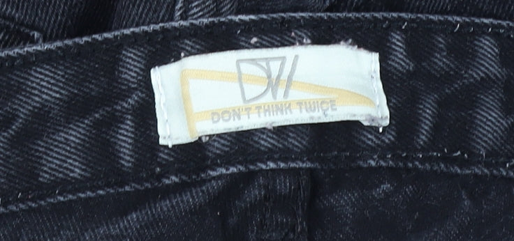 Womens UK Size 14 Don't Think Twice Regular Fit Mom Black Jeans