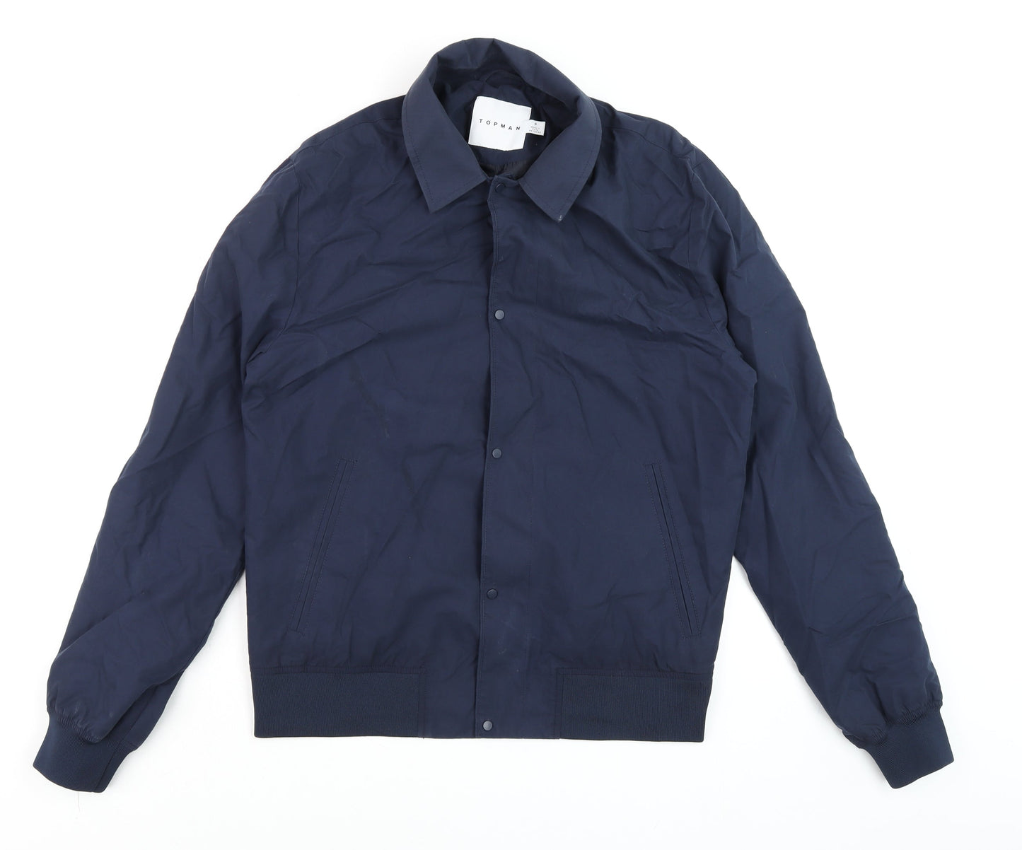 Mens UK Size S Topman Blue Bomber Jacket