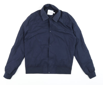 Mens UK Size S Topman Blue Bomber Jacket