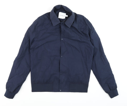 Mens UK Size S Topman Blue Bomber Jacket