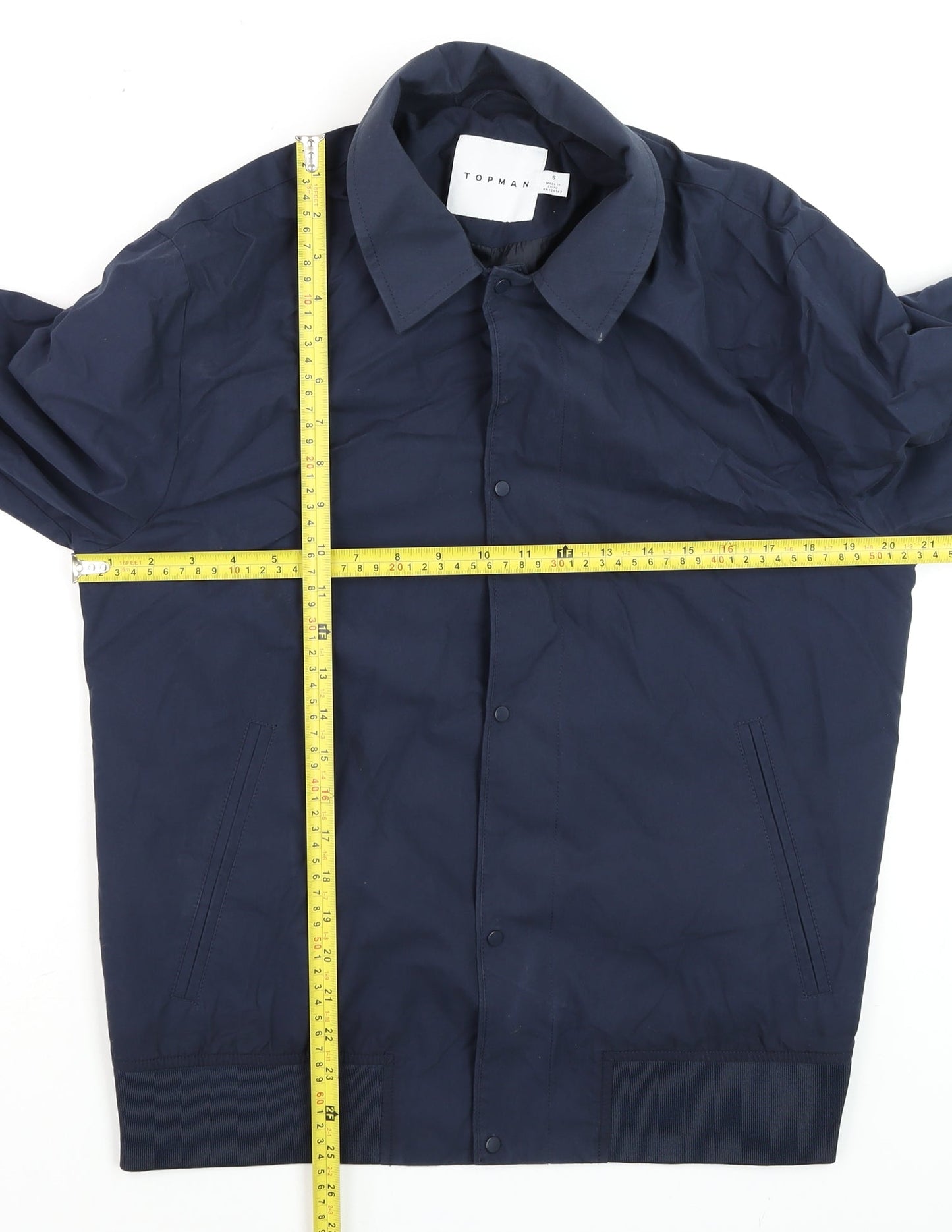 Mens UK Size S Topman Blue Bomber Jacket