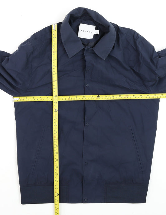 Mens UK Size S Topman Blue Bomber Jacket