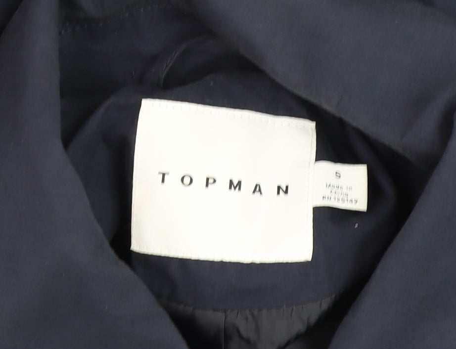 Mens UK Size S Topman Blue Bomber Jacket