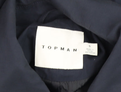 Mens UK Size S Topman Blue Bomber Jacket