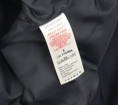 Mens UK Size S Topman Blue Bomber Jacket