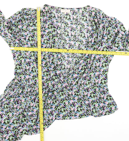 Womens UK Size 20 ONLY Carmakoma Multicoloured Wrap Blouse