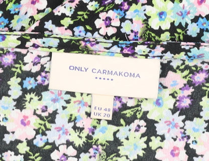 Womens UK Size 20 ONLY Carmakoma Multicoloured Wrap Blouse