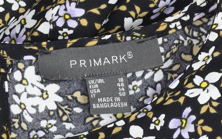 Womens UK Size 18 Primark Multicoloured Tunic Blouse