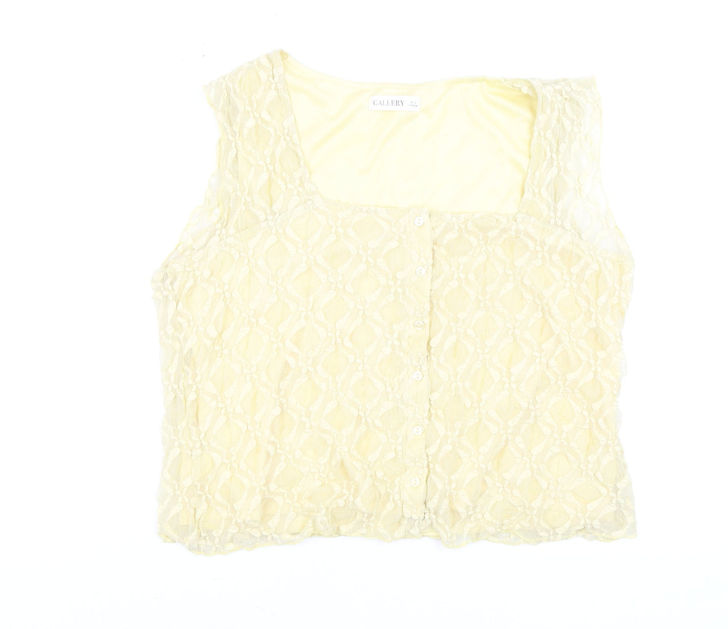Womens UK Size L Gallery Beige Camisole Blouse