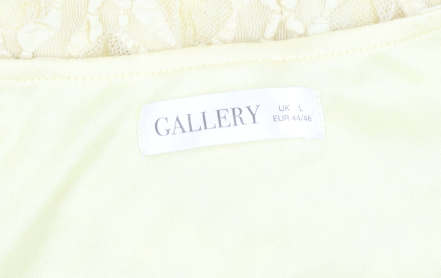 Womens UK Size L Gallery Beige Camisole Blouse