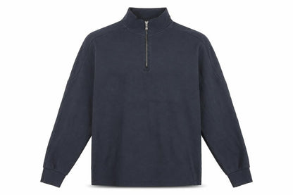 Dunnes Men's Navy 1/2 Zip Mock Neck Sweatshirt M