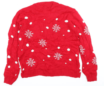 Womens UK Size 4 Why Not? Red Pullover Jumper