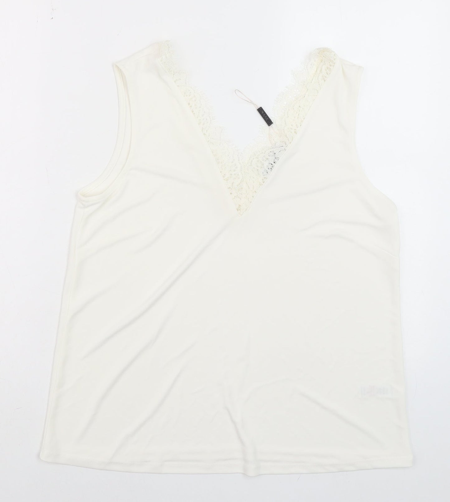 Womens UK Size M Gallery Ivory Camisole Tank