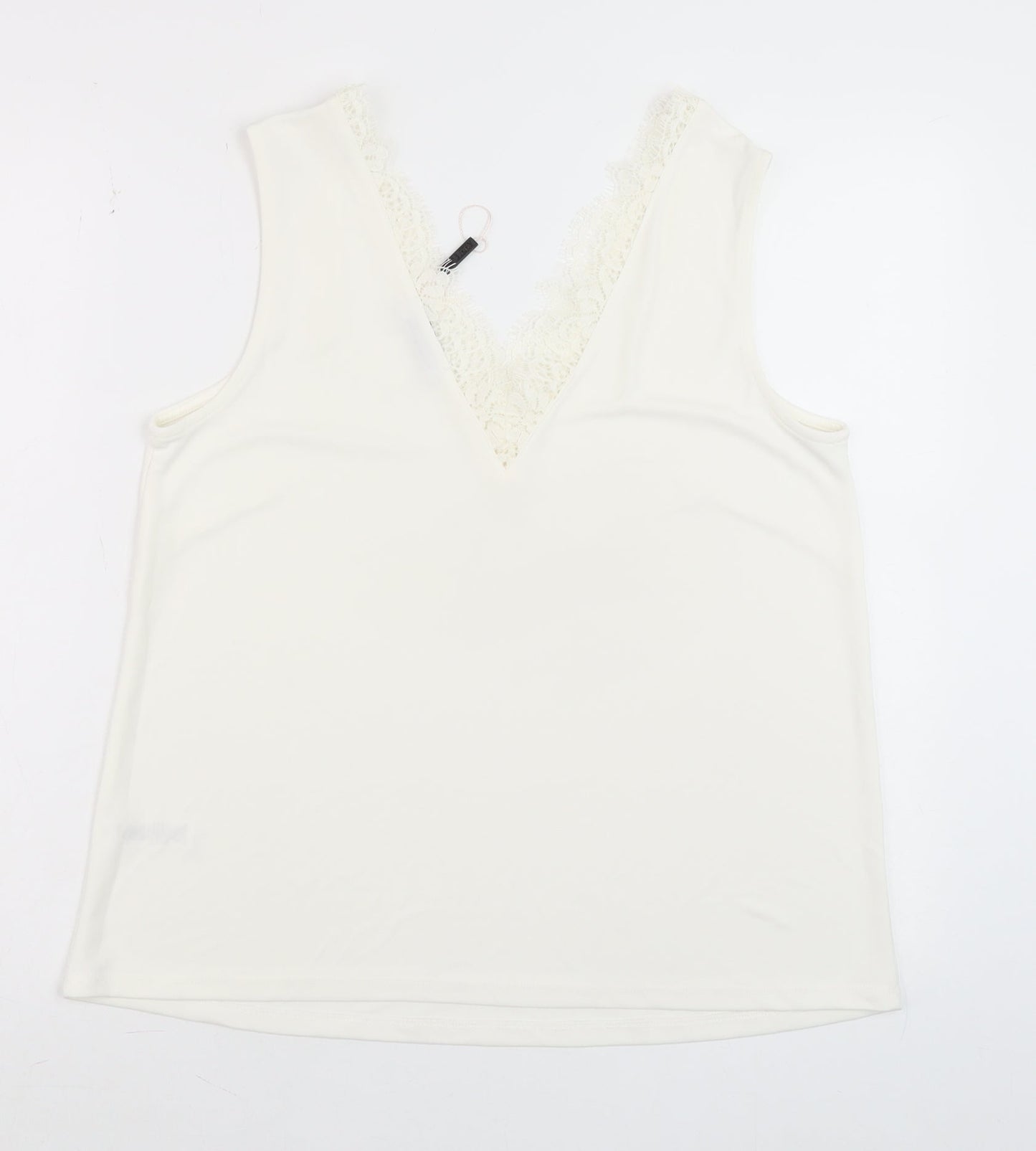 Womens UK Size M Gallery Ivory Camisole Tank
