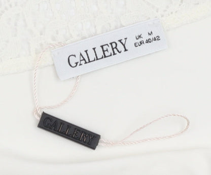 Womens UK Size M Gallery Ivory Camisole Tank