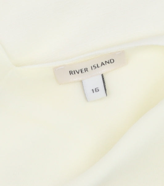 Womens UK Size 16 River Island Ivory Camisole Tank