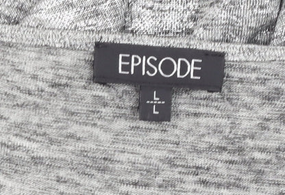 Womens UK Size L Episode Grey Basic T-Shirt