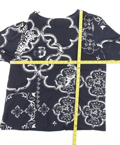 Next Women’s Blue Geometric Tunic Blouse Size 16
