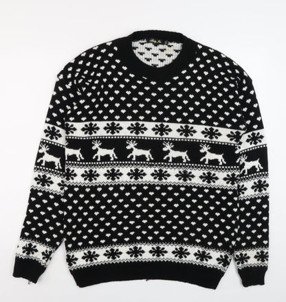 Mens UK Size 2XL Lady Ice Black Pullover Jumper