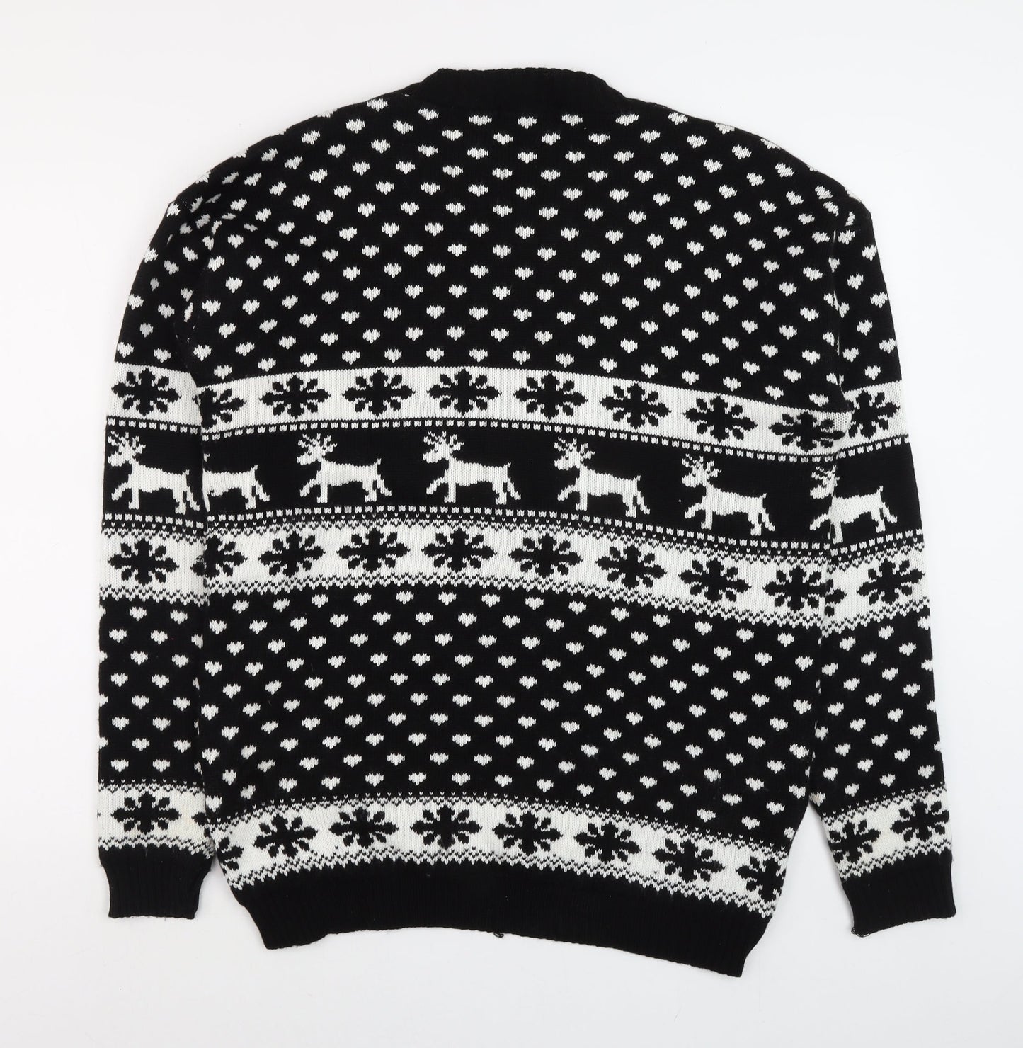 Mens UK Size 2XL Lady Ice Black Pullover Jumper