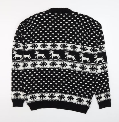 Mens UK Size 2XL Lady Ice Black Pullover Jumper