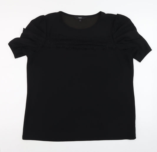 Womens UK Size 16 NEXT Black Basic Blouse