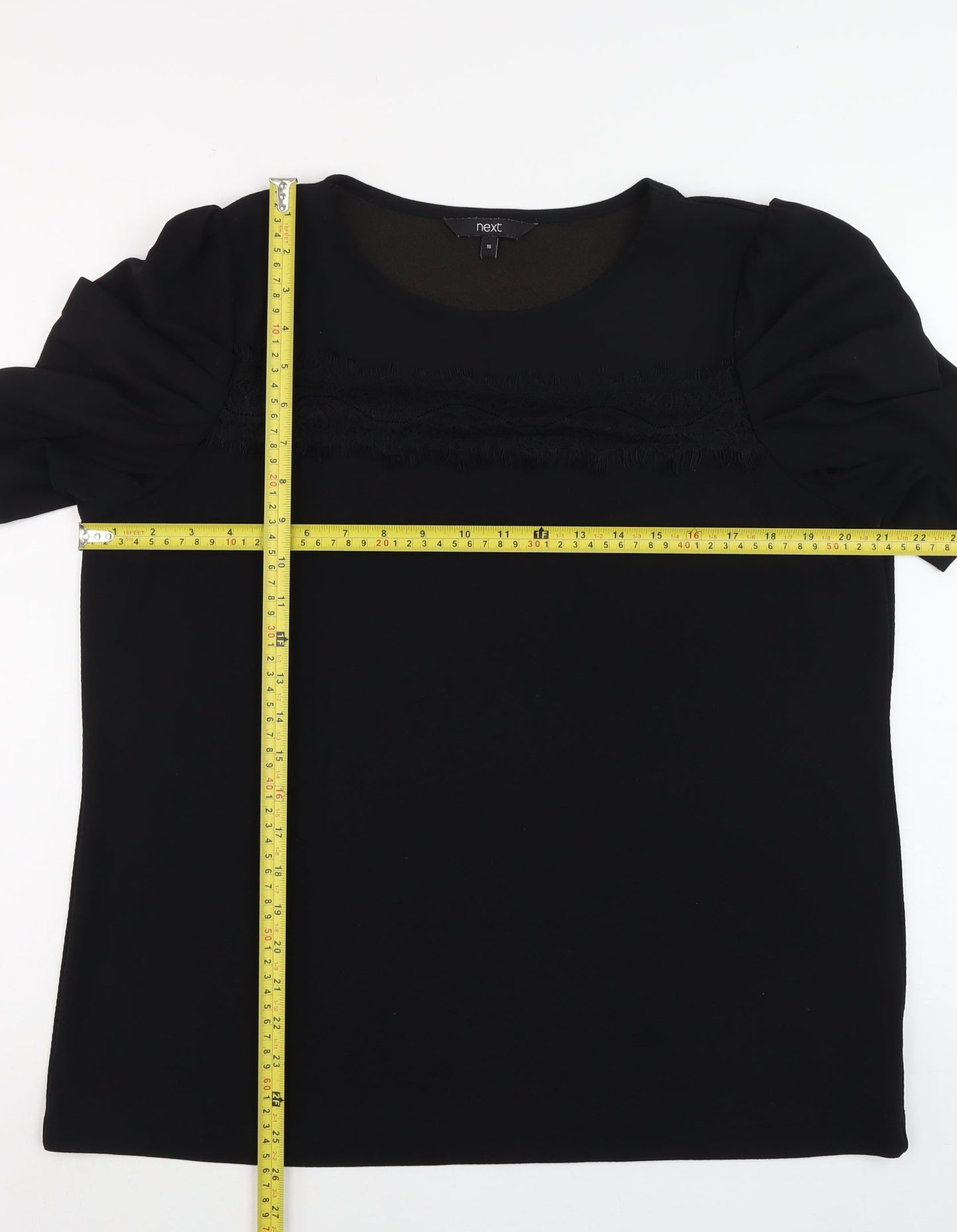 Womens UK Size 16 NEXT Black Basic Blouse