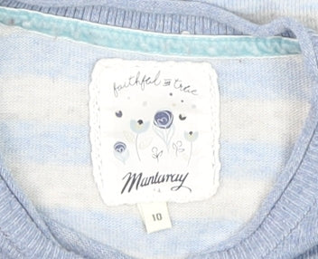 Womens UK Size 10 Mantaray Blue Pullover Jumper