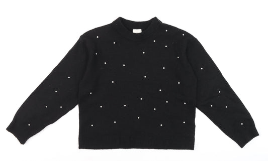 Womens UK Size XS H&M Black Pullover Jumper