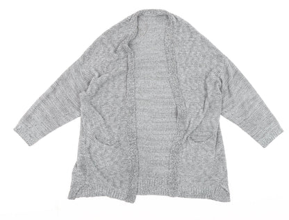 Womens UK Size S Mango Grey Cardigan Jumper