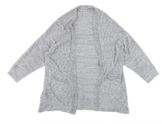 Womens UK Size S Mango Grey Cardigan Jumper
