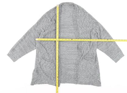 Womens UK Size S Mango Grey Cardigan Jumper