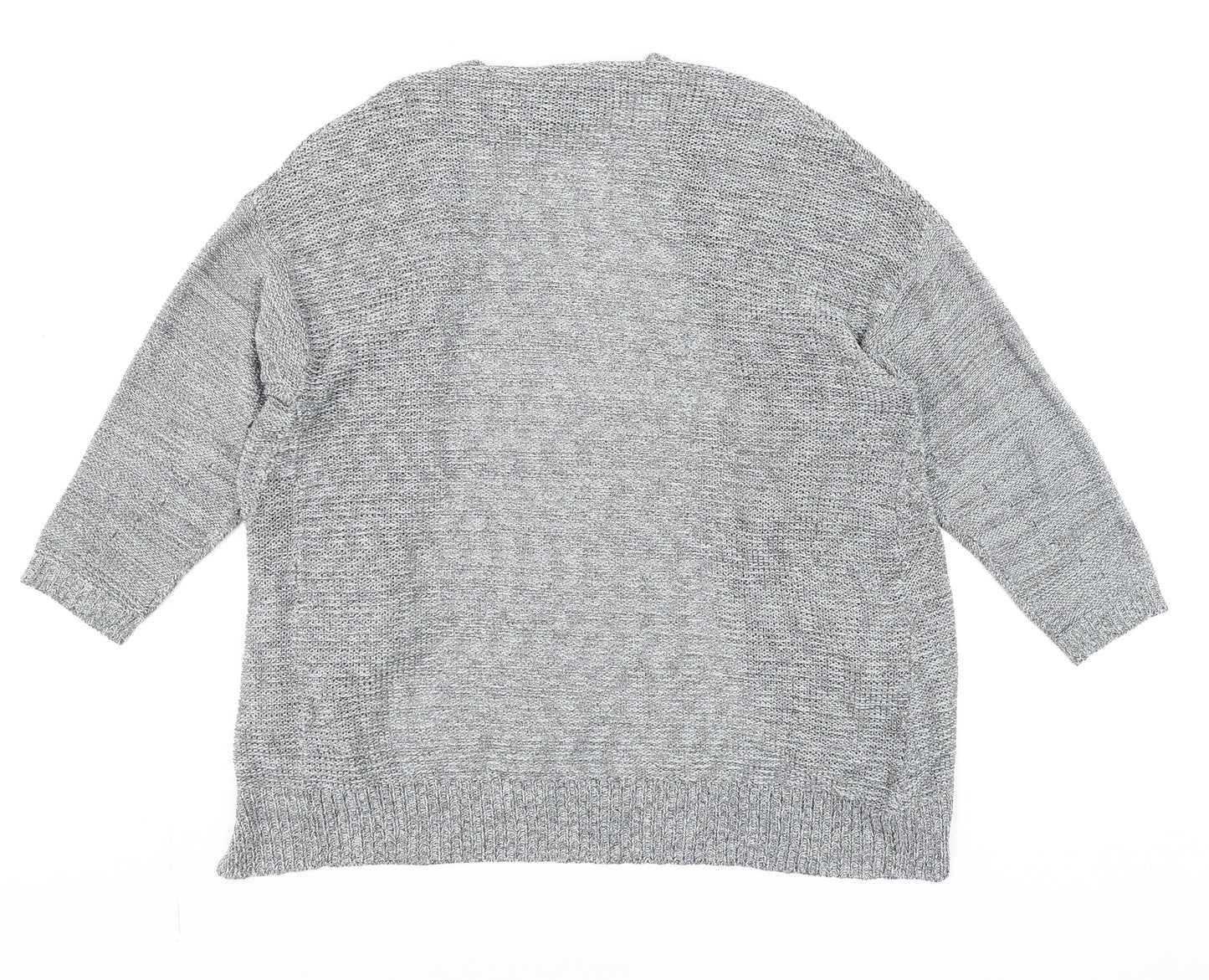 Womens UK Size S Mango Grey Cardigan Jumper