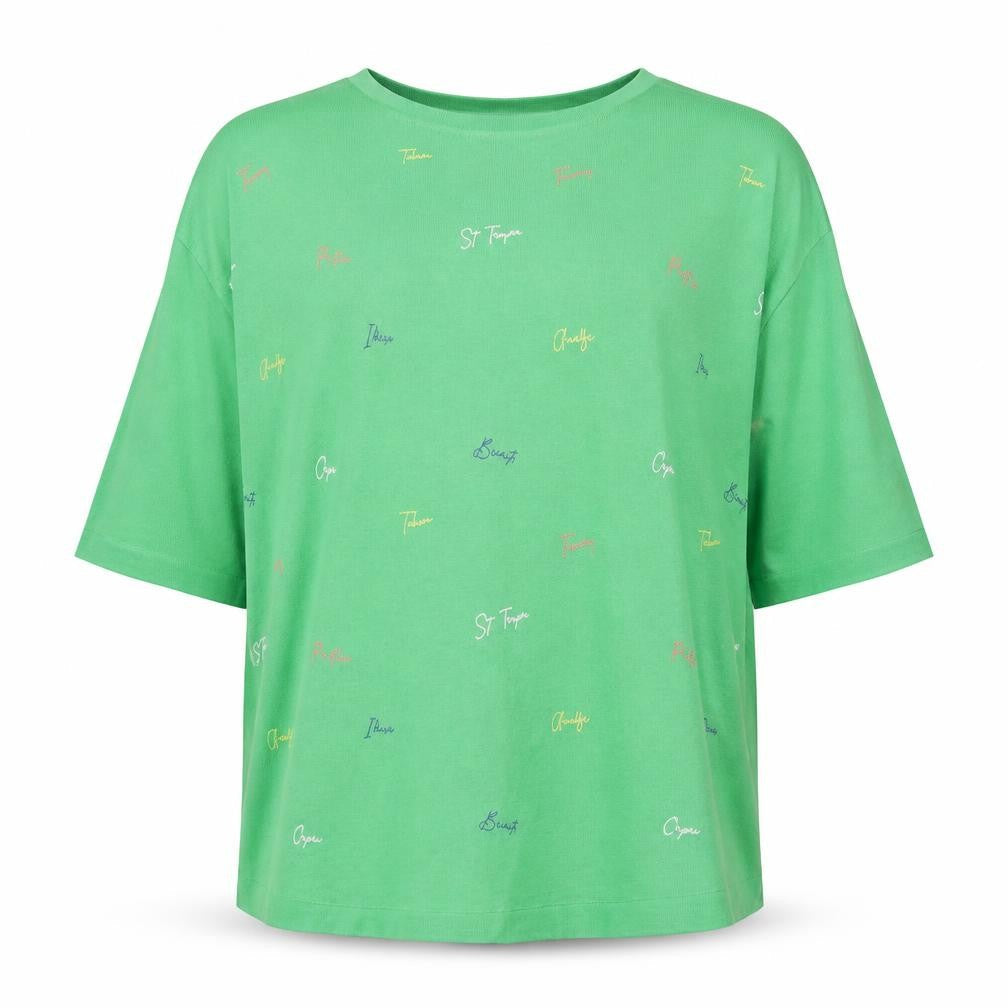 Next Men’s Green Holiday Print Short Sleeve Knit Top Size L