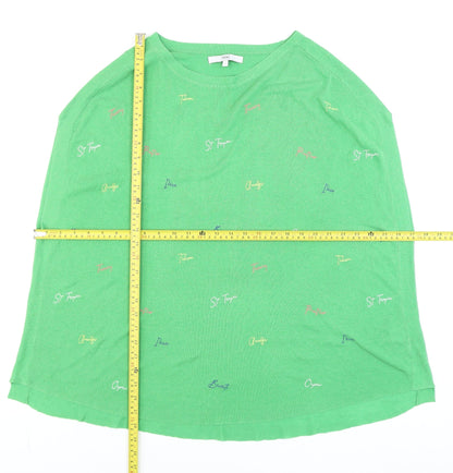 Next Men’s Green Holiday Print Short Sleeve Knit Top Size L