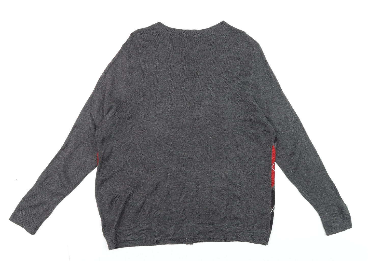 Mens UK Size 2XL Croft & Barrow Grey Cardigan Jumper