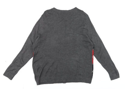 Mens UK Size 2XL Croft & Barrow Grey Cardigan Jumper